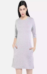 Grey Basic - Sukhiaatma Designer T-shirt Dress