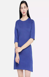 Royal Blue Basic - Sukhiaatma Designer T-shirt Dress