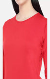 Red Basic - Sukhiaatma Designer T-shirt Dress