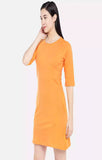 Golden Yellow Basic - Sukhiaatma Designer T-shirt Dress