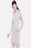 Grey Basic - Sukhiaatma Designer T-shirt Dress