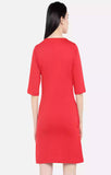 Red Basic - Sukhiaatma Designer T-shirt Dress