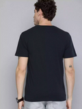 Free Animal - Sukhiaatma Unisex Graphic Printed Navy Blue T-shirt