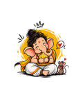 Ganesh C2 - White - Sukhiaatma Ganpati T-shirt