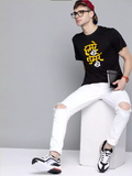 MHJ - Hamreko Tumreko Unisex Graphic Printed RF Black T-shirt