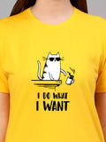 I DO WHAT I WANT - Sukhiaatma Unisex Graphic Printed Yellow T-shirt
