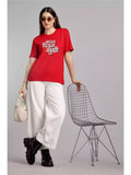Khaun Piyun - Red Sukhiaatma Unisex Marathi Graphic Printed T-shirt