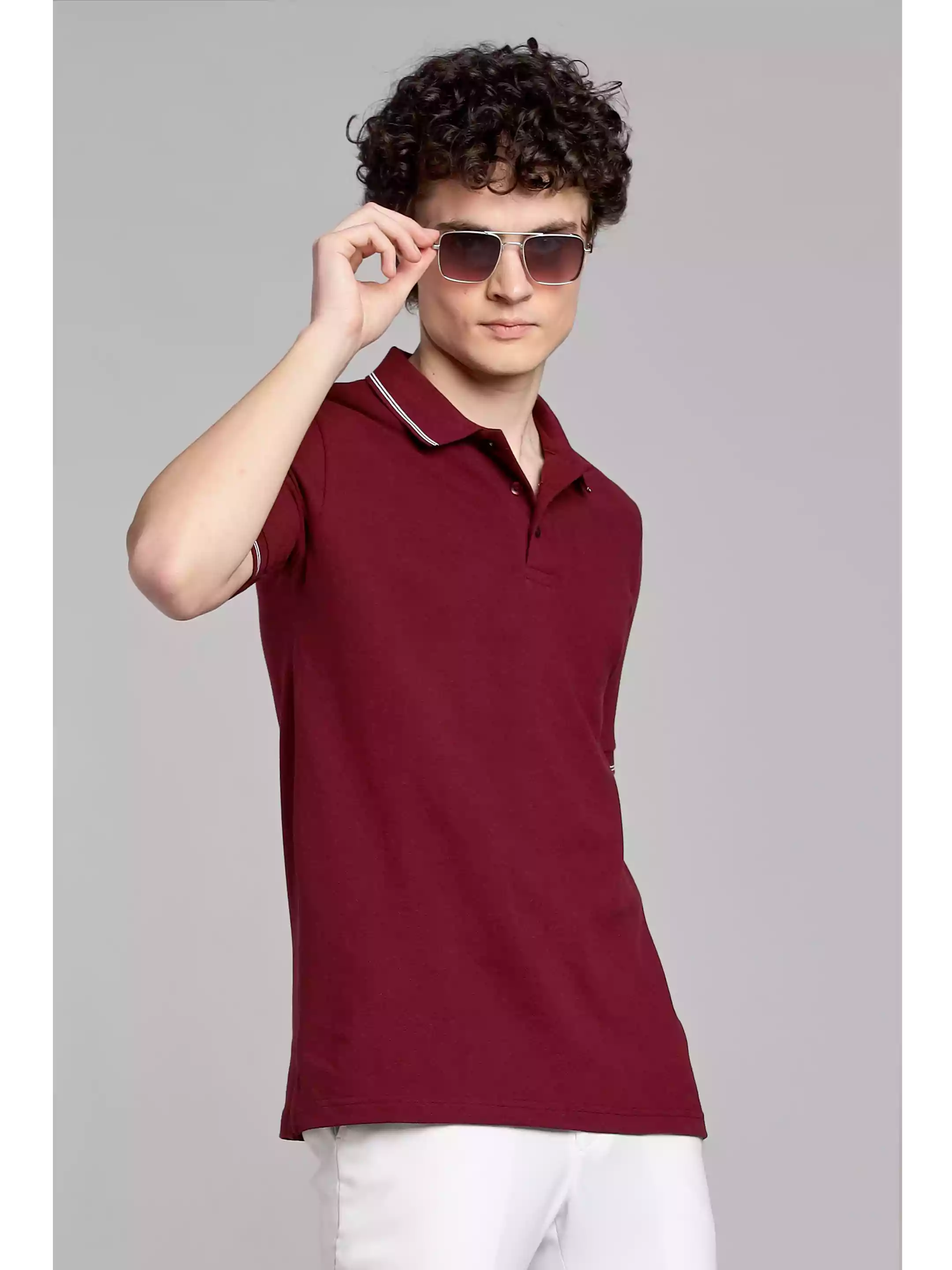 Maroon WT - Sukhiaatma Polo Unisex T-shirt - Sukhiaatma