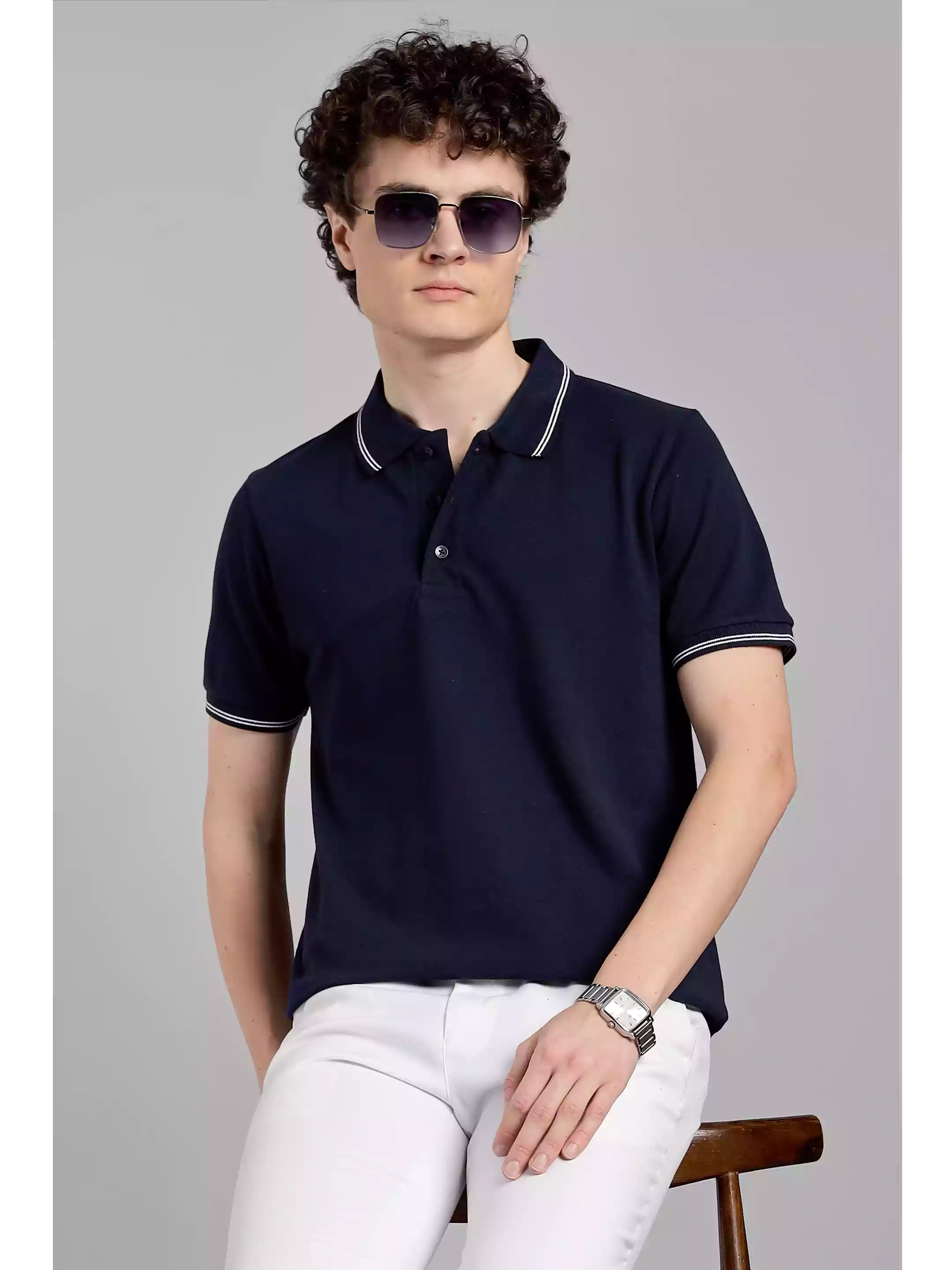 Navy Blue WW - Sukhiaatma Polo Unisex T-shirt - Sukhiaatma