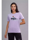 MHJ - Namaskarrr Unisex Graphic Printed RF Lavender T-shirt