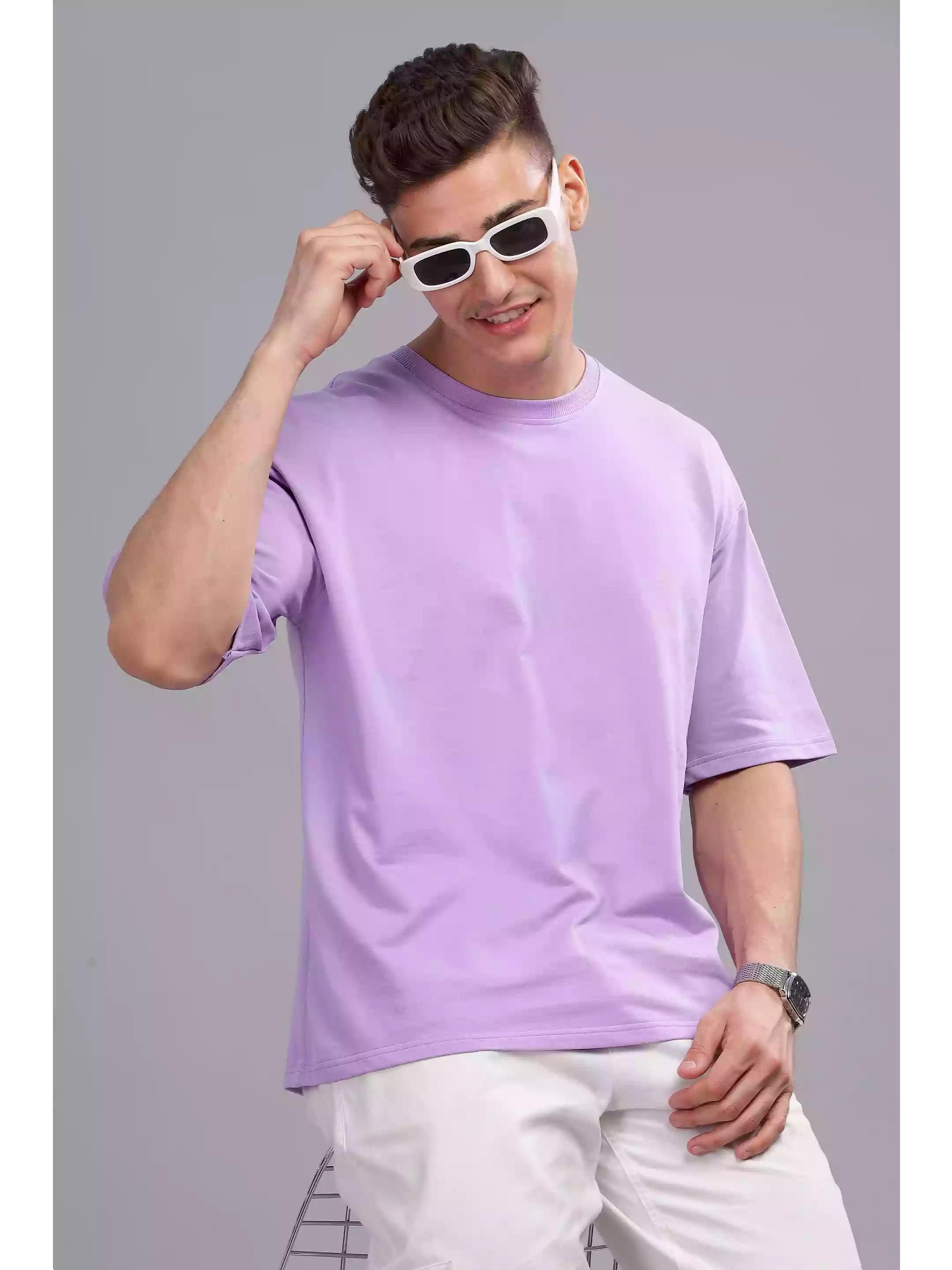 Solid Lavender Over sized - Sukhiaatma Unisex T-shirt - Sukhiaatma