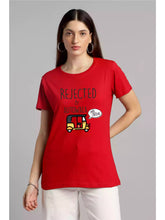 Rejected by - Sukhiaatma Female Fit Red T-shirt