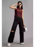 Sukhiaatma EN - Sukhiaatma High Neck Sleeveless Fitted Top