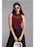 Sukhiaatma EN - Sukhiaatma High Neck Sleeveless Fitted Top