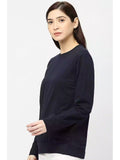 Navy Blue - Sukhiaatma Unisex Solid FS T-shirt