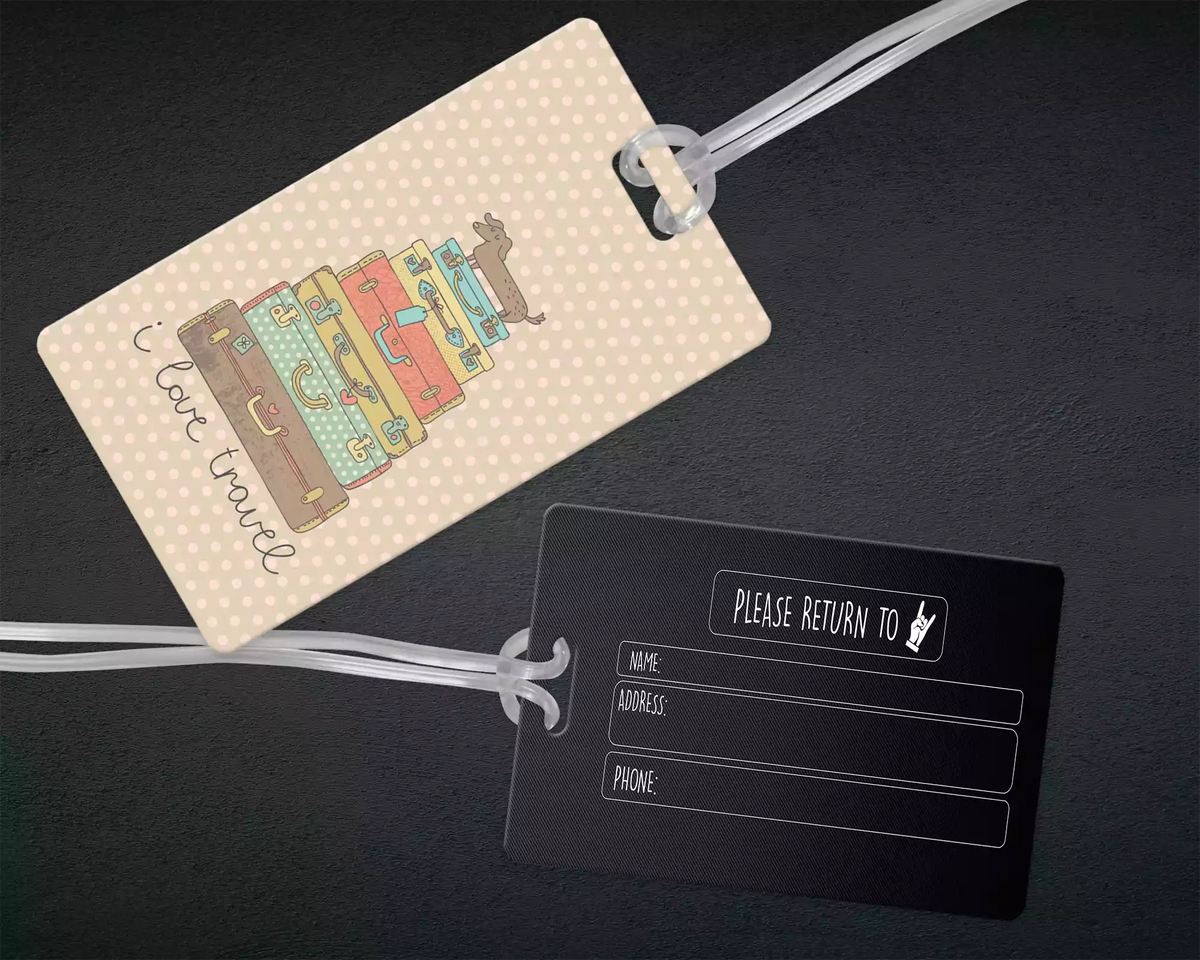Stack Of Suitcases- Luggage Tag