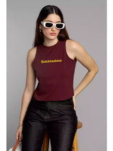 Sukhiaatma EN - Sukhiaatma High Neck Sleeveless Fitted Top