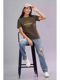 Aham Sarvagyani Olive - Sukhiaatma Unisex Graphic Printed T-shirt