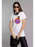 MHJ - Asa Livlay Unisex Graphic Printed RF White T-shirt