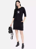 Astro Dab Black T-Shirt Dress