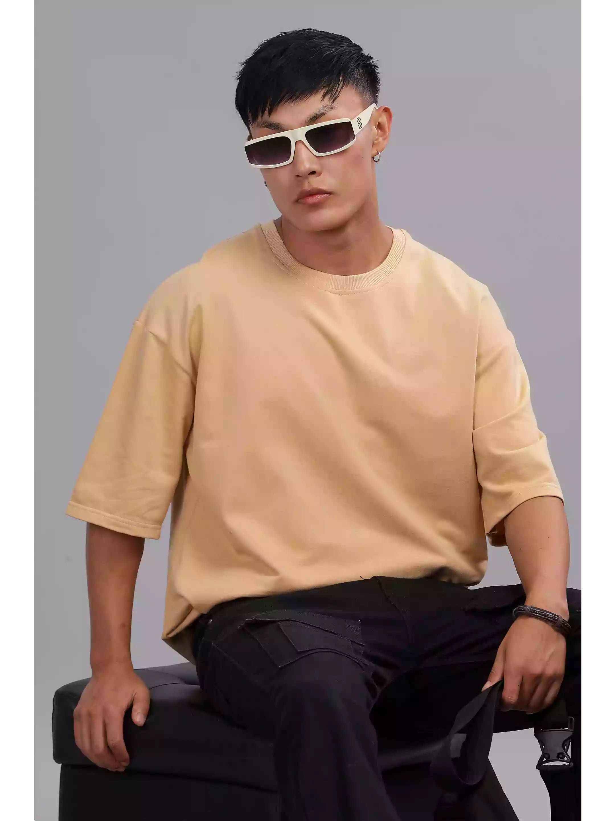 Solid Beige Over sized - Sukhiaatma Unisex T-shirt - Sukhiaatma