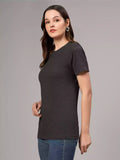 Charcoal Grey - Sukhiaatma Unisex Basic T-shirt
