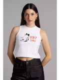 Don't Care - Sukhiaatma High Neck Sleeveless Fitted Top