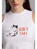 Don't Care - Sukhiaatma High Neck Sleeveless Fitted Top