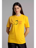 Don't Care - Sukhiaatma Unisex Graphic Printed Yellow T-shirt