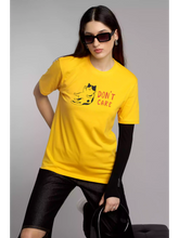 Don't Care - Sukhiaatma Unisex Graphic Printed Yellow T-shirt