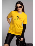Don't Care - Sukhiaatma Unisex Graphic Printed Yellow T-shirt