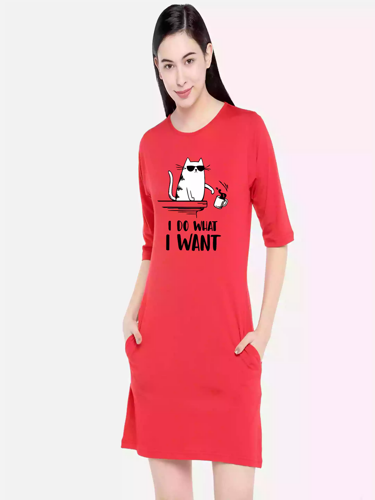 I do what i want Red Sukhiaatma T-Shirt Dress
