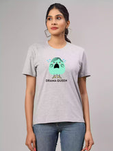 Drama Queen - Sukhiaatma Unisex Graphic Printed Gray T-shirt
