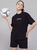 Aao Chill kare Glow - Black Sukhiaatma Unisex Oversized Co-ord