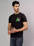 Found Him - Sukhiaatma Unisex pocket Printed Black T-shirt