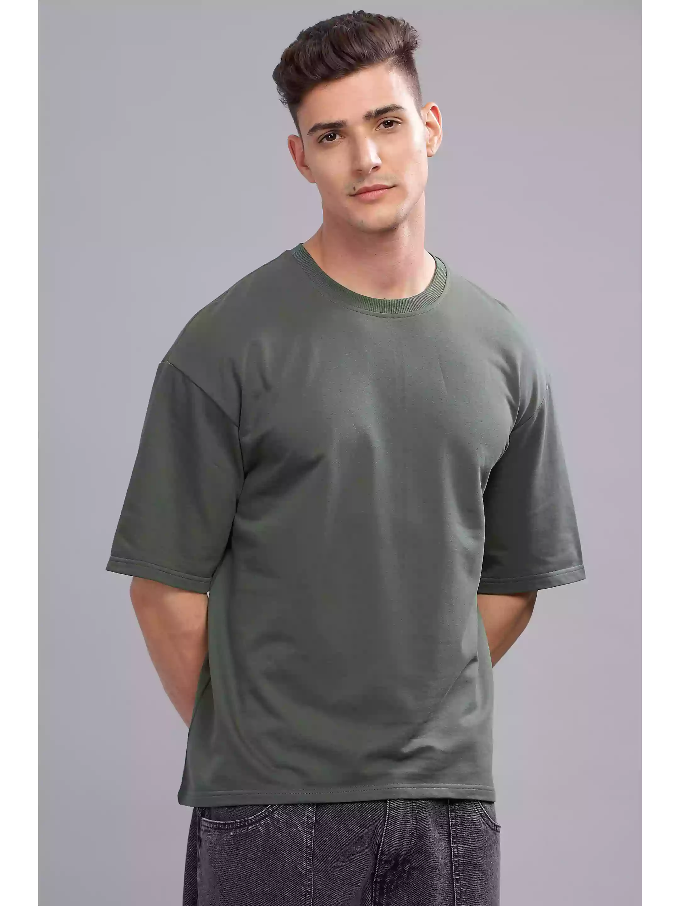 Solid Forest Green Over sized - Sukhiaatma Unisex T-shirt - Sukhiaatma