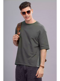 Solid Forest Green Over sized - Sukhiaatma Unisex T-shirt - Sukhiaatma