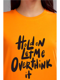 Hold on - Sukhiaatma Unisex Graphic Printed orange T-shirt - Sukhiaatma