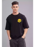Happiness - Sukhiaatma Unisex Oversized Black T-shirt