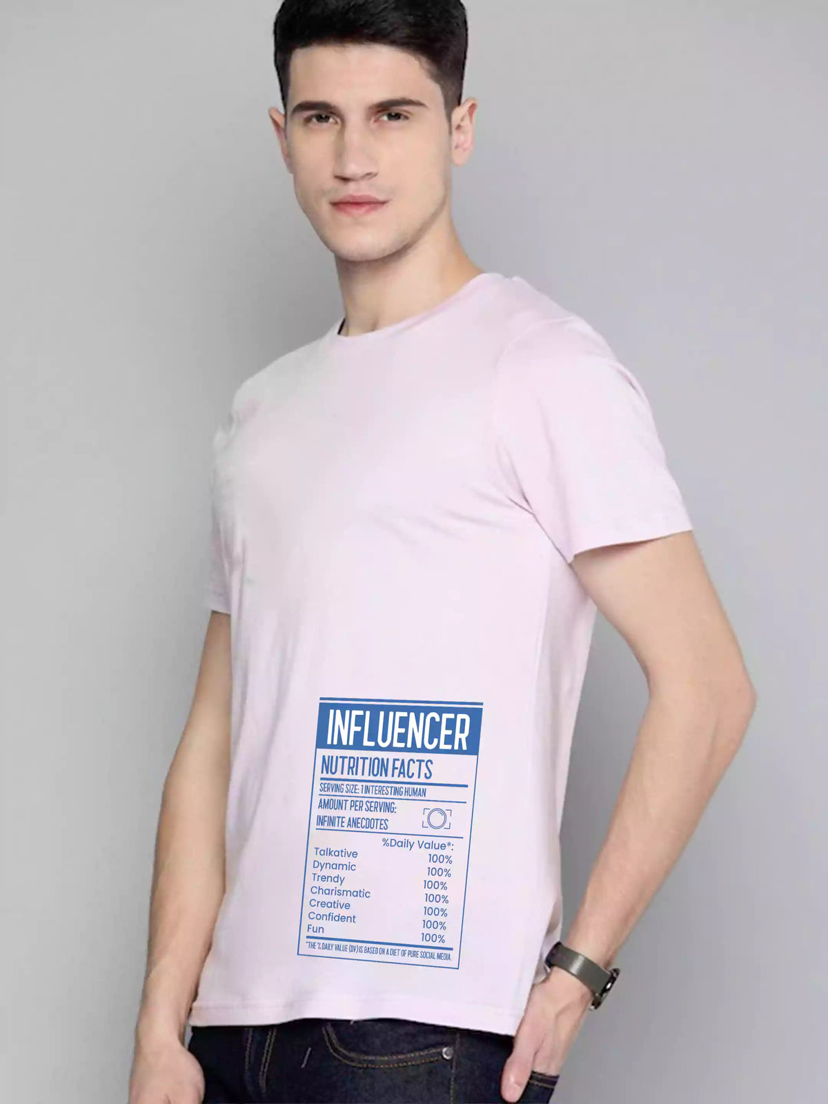 Influencer - Sukhiaatma Unisex Graphic Printed Lavender T-shirt