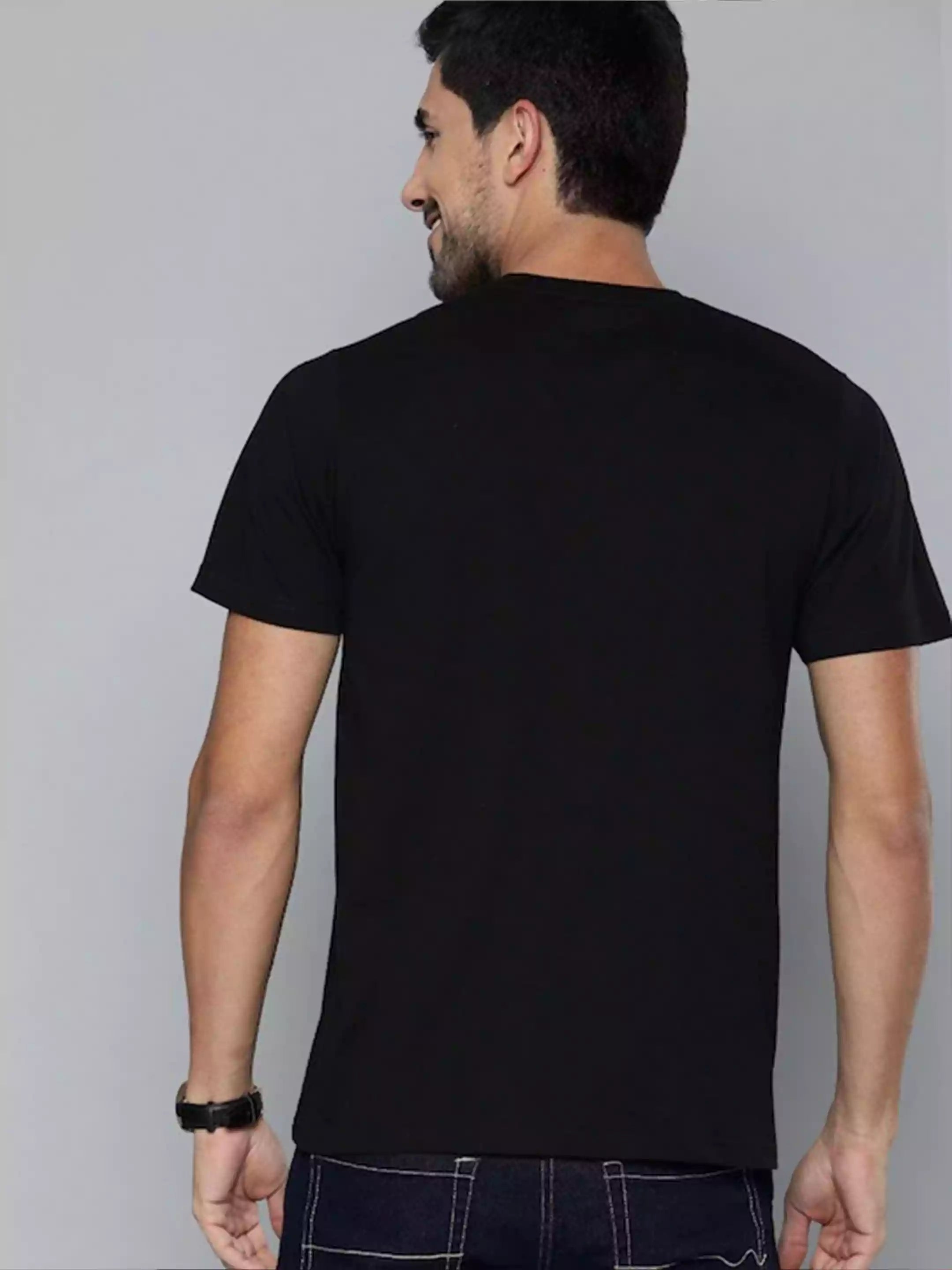 Limited Edition - Sukhiaatma Unisex Graphic Printed Black T-shirt