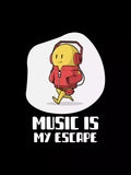 My Escape - Sukhiaatma Unisex Graphic Printed Black T-shirt