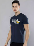 Very Busy - Sukhiaatma Unisex Graphic Printed Navy Blue T-shirt