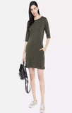 Olive Green Basic - Sukhiaatma Designer T-shirt Dress