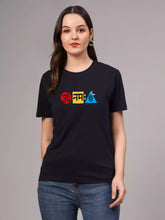 Om Namha Shivay - Sukhiaatma Unisex Graphic Printed Navy Blue T-shirt