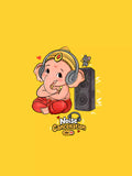 Noise cancellation- Yellow - Sukhiaatma Ganpati T-Shirt