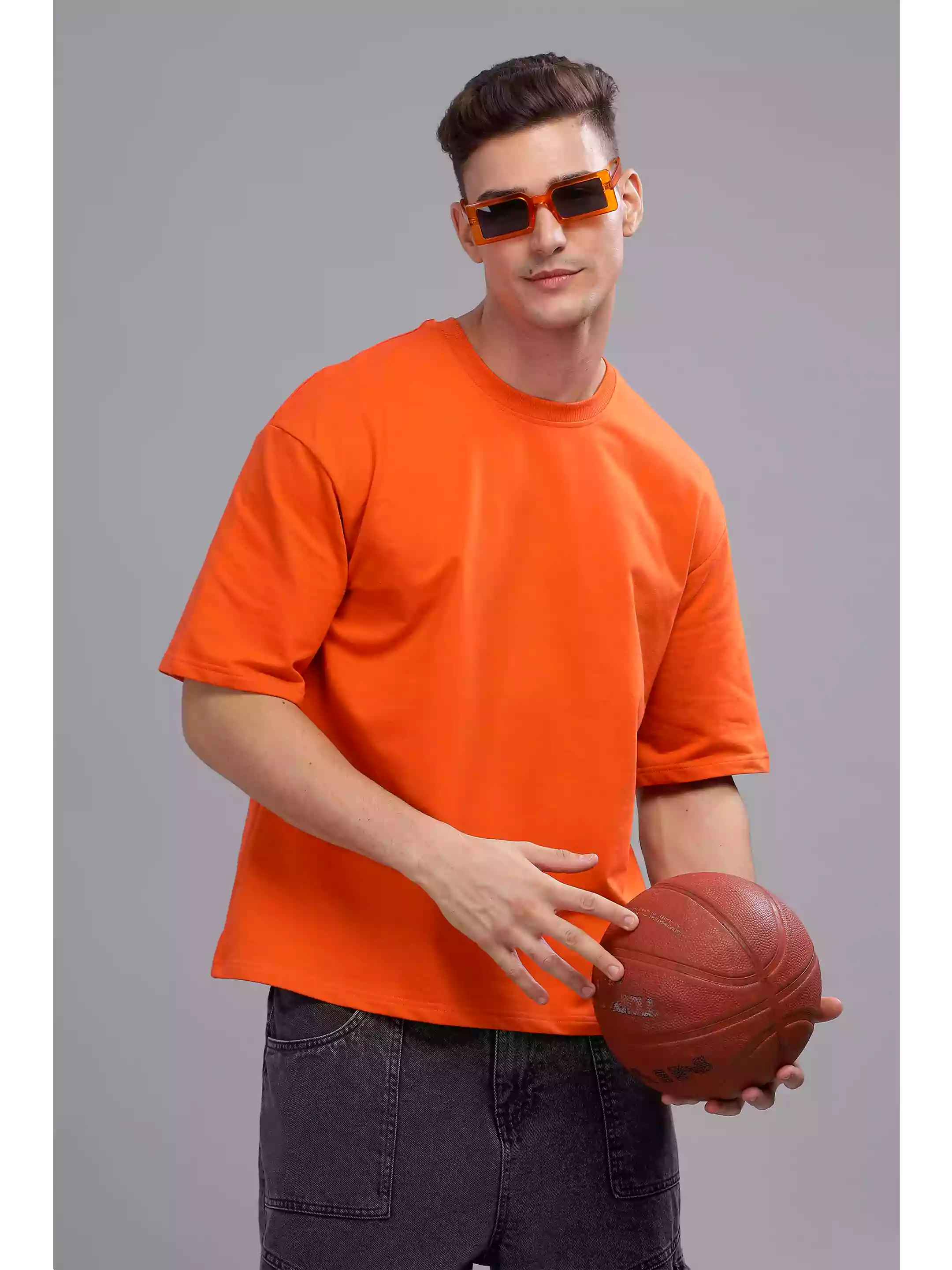 Solid Orange Over sized - Sukhiaatma Unisex T-shirt - Sukhiaatma