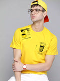Powered by Caffeine - Sukhiaatma Unisex Graphic Printed Yellow T-shirt