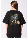 SA ALIEN - Sukhiaatma Unisex Oversize Black T-shirt