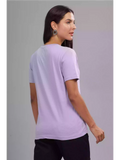 Sukhiaatma C25 - Sukhiaatma Unisex Graphic Printed Lavender T-shirt
